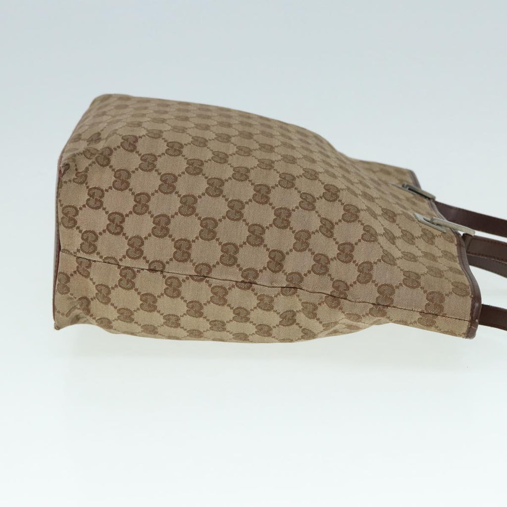 GUCCI GG Canvas Tote Bag Beige Silver 002 1098 88521