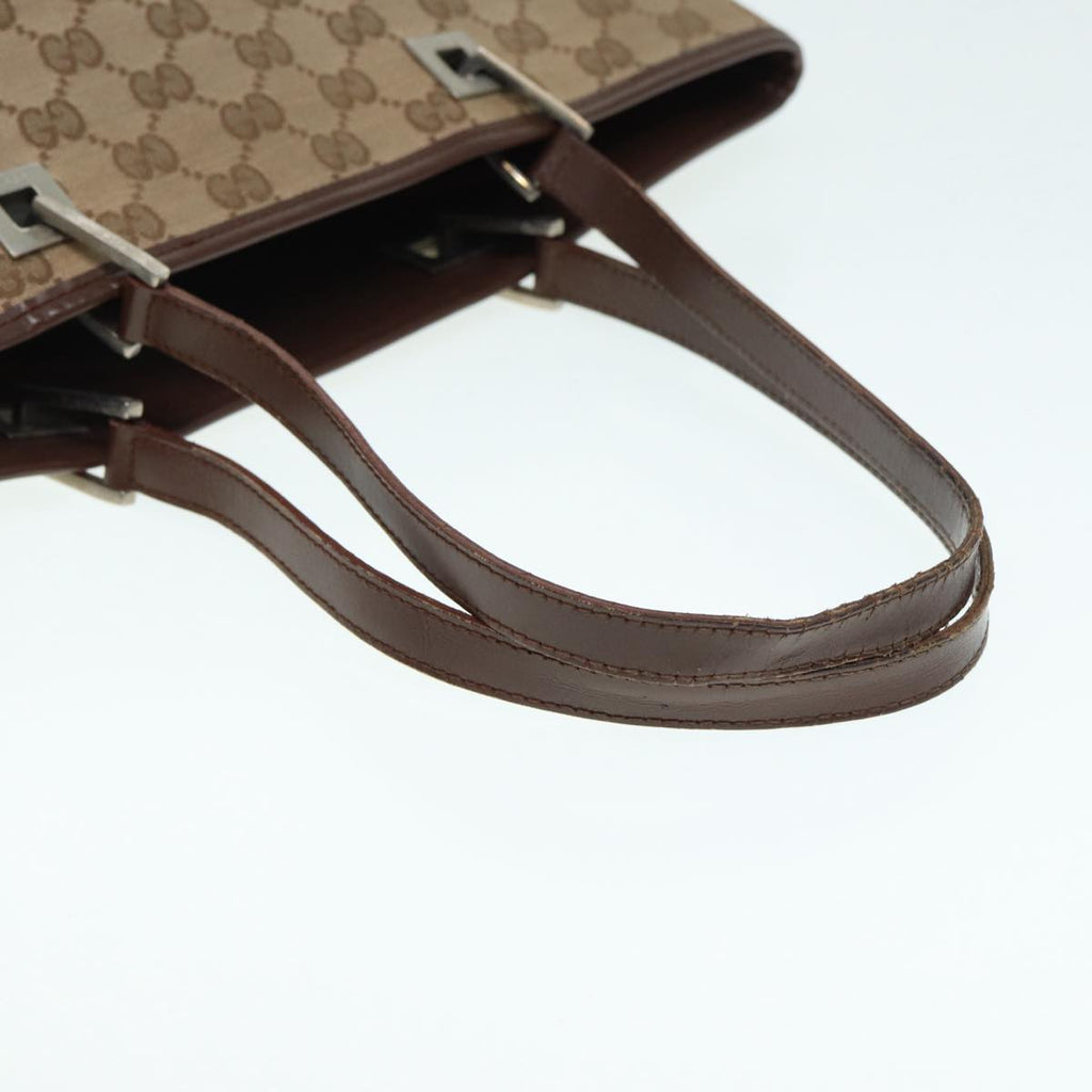 GUCCI GG Canvas Tote Bag Beige Silver 002 1098 88521
