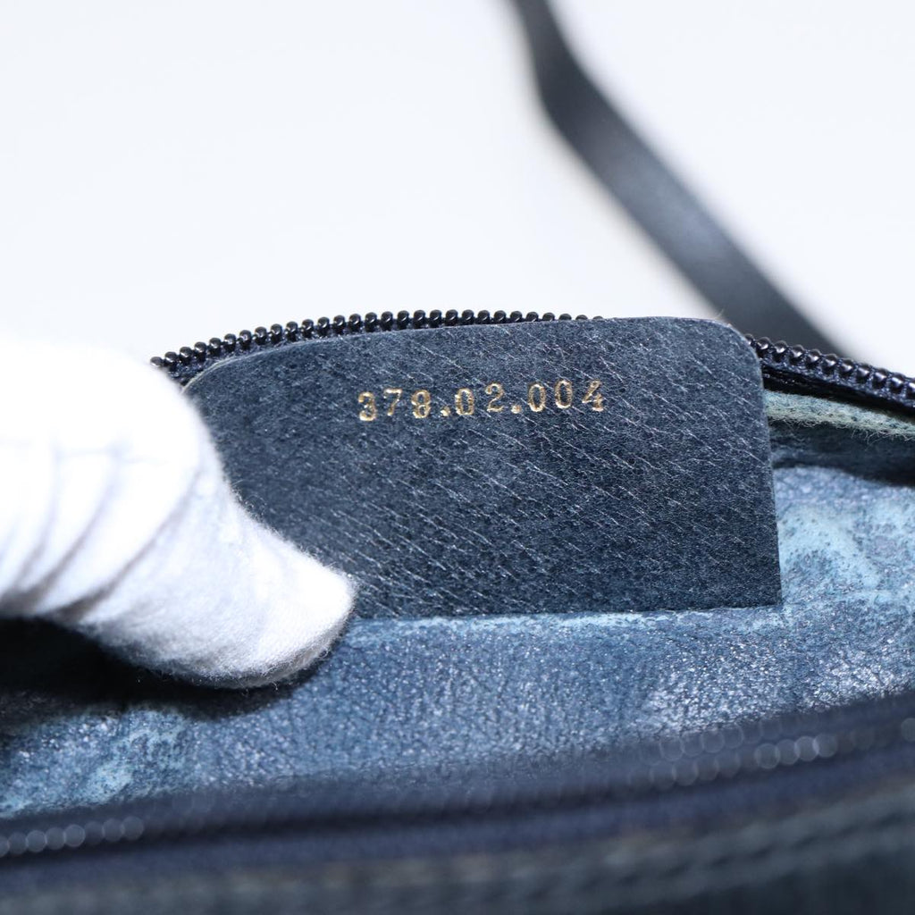 GUCCI GG Supreme Sherry Line Shoulder Bag PVC Navy Gold 378 02 004 88527