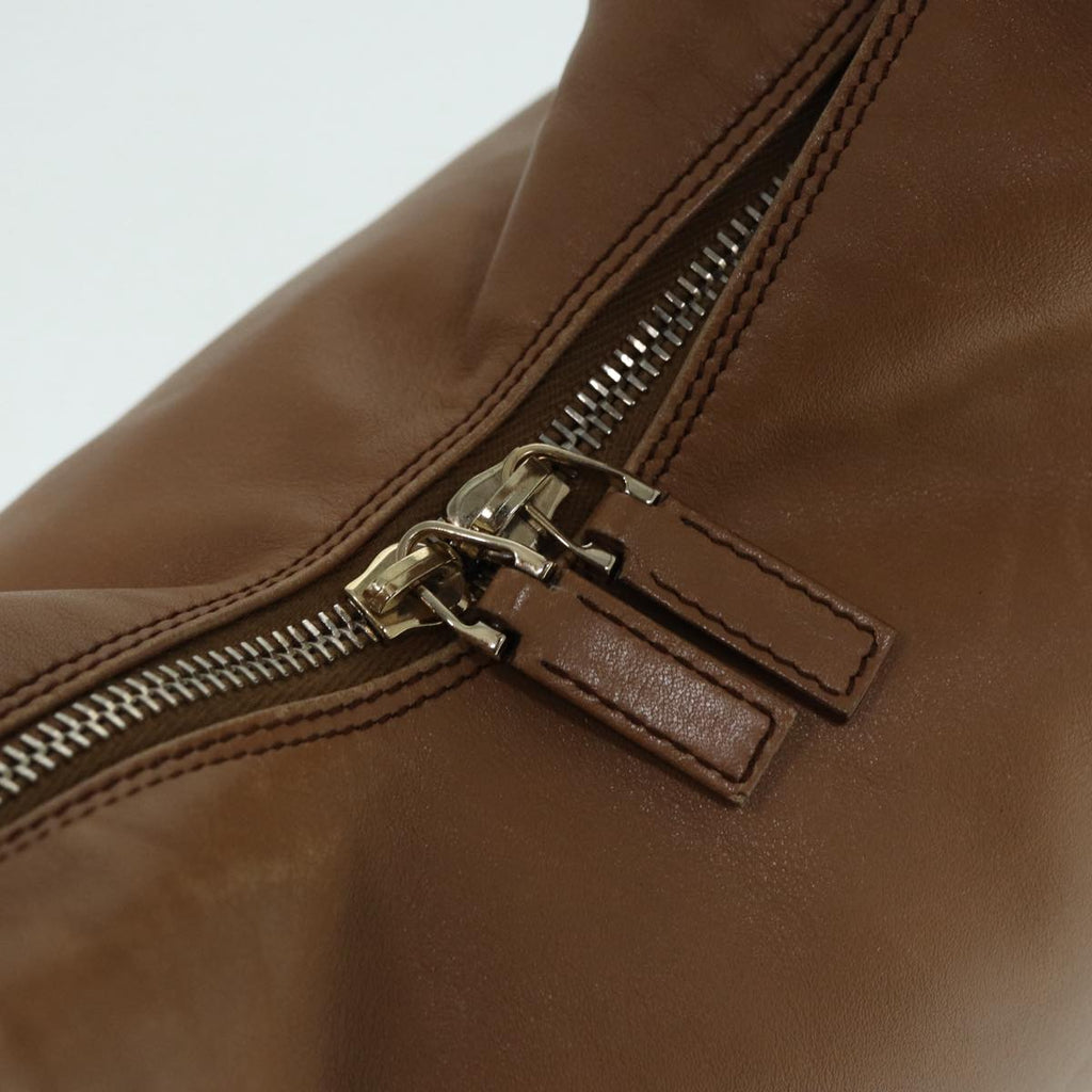 GUCCI Shoulder Bag Leather Beige Gold 001 4288 88530