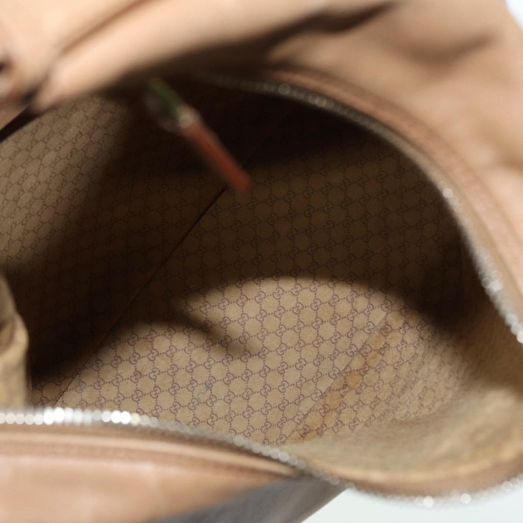 GUCCI Shoulder Bag Leather Beige Gold 001 4288 88530