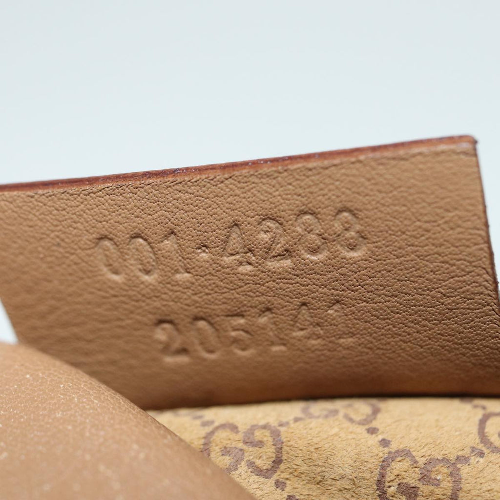 GUCCI Shoulder Bag Leather Beige Gold 001 4288 88530