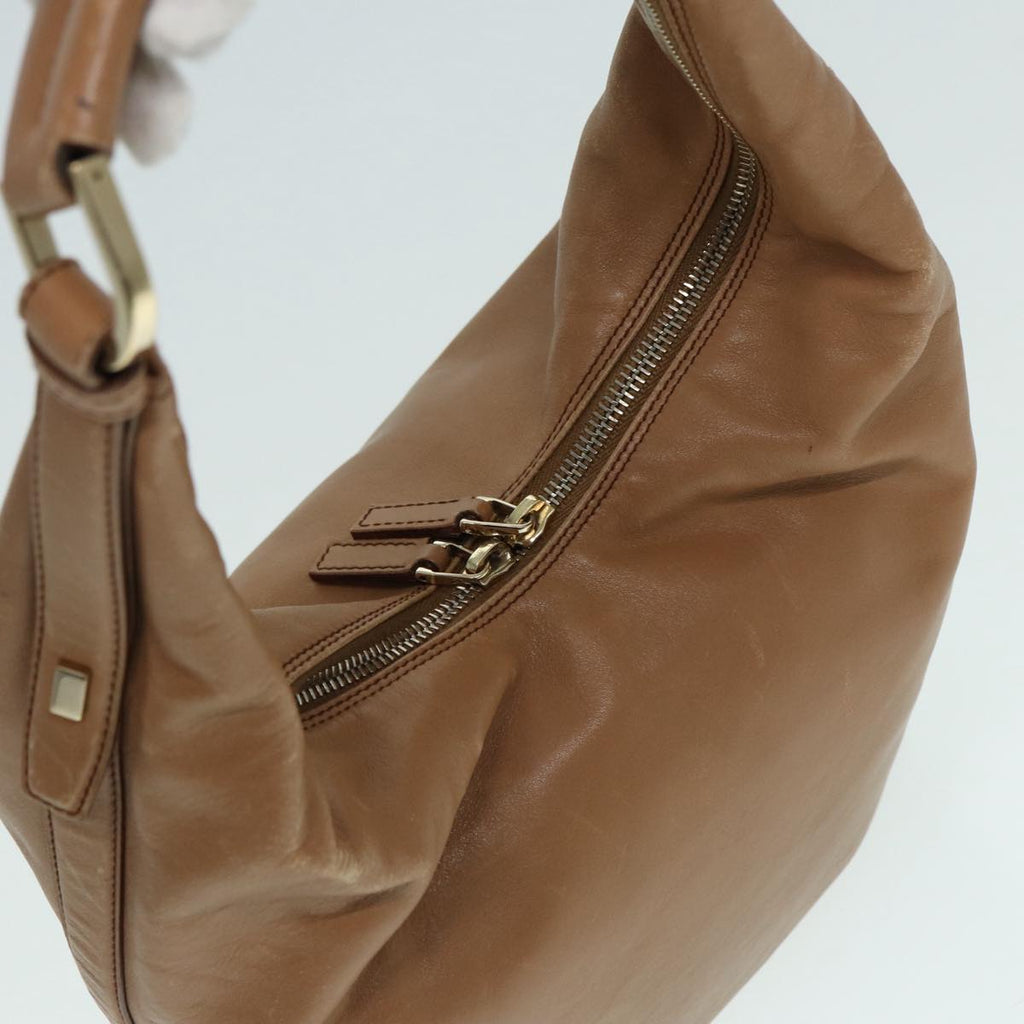 GUCCI Shoulder Bag Leather Beige Gold 001 4288 88530