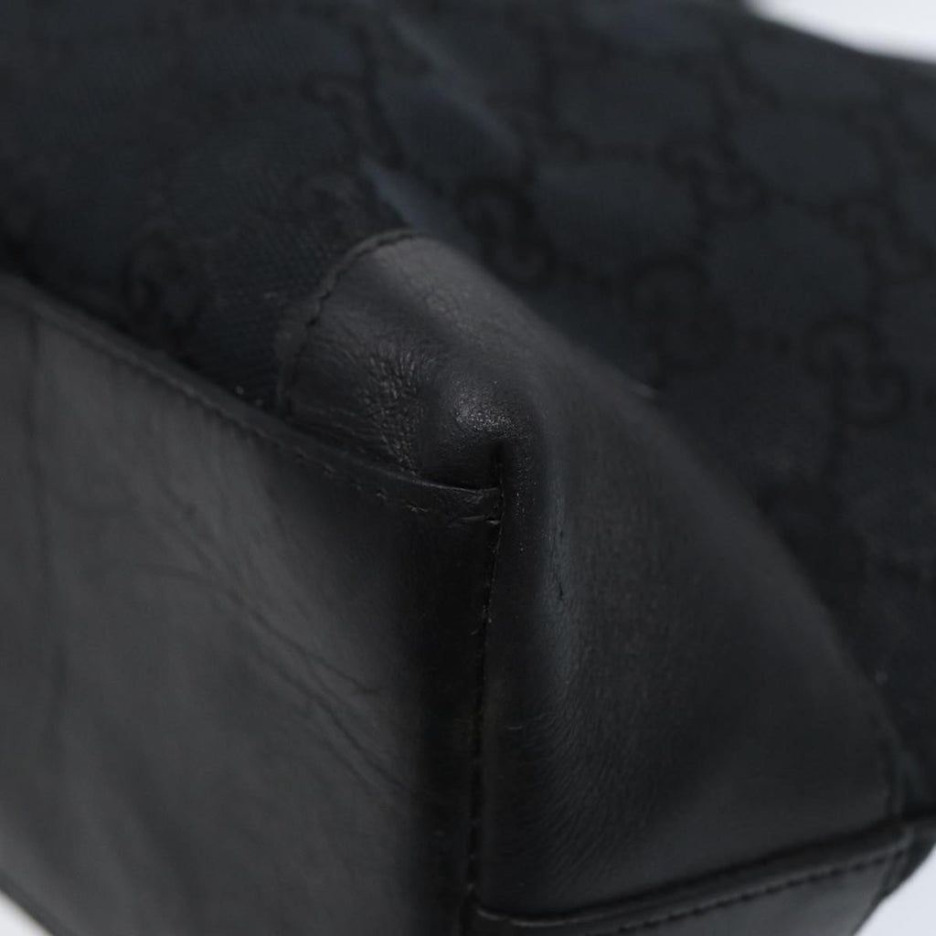 GUCCI Tote Bag GG Canvas Black Silver 002 1119 88532