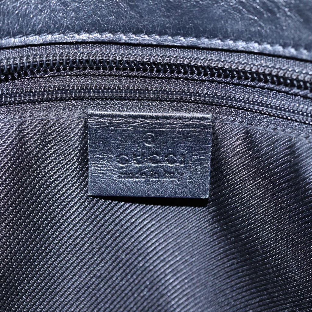 GUCCI Tote Bag GG Canvas Black Silver 002 1119 88532