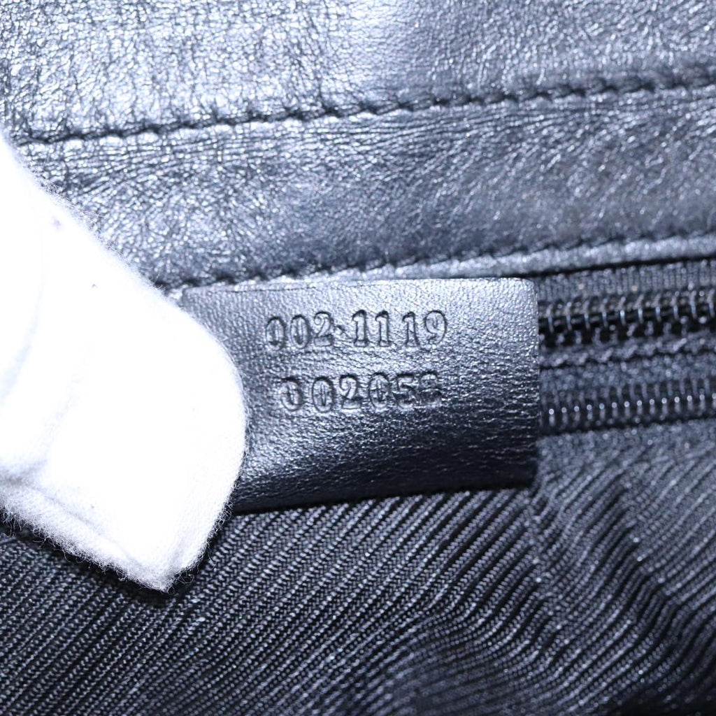 GUCCI Tote Bag GG Canvas Black Silver 002 1119 88532
