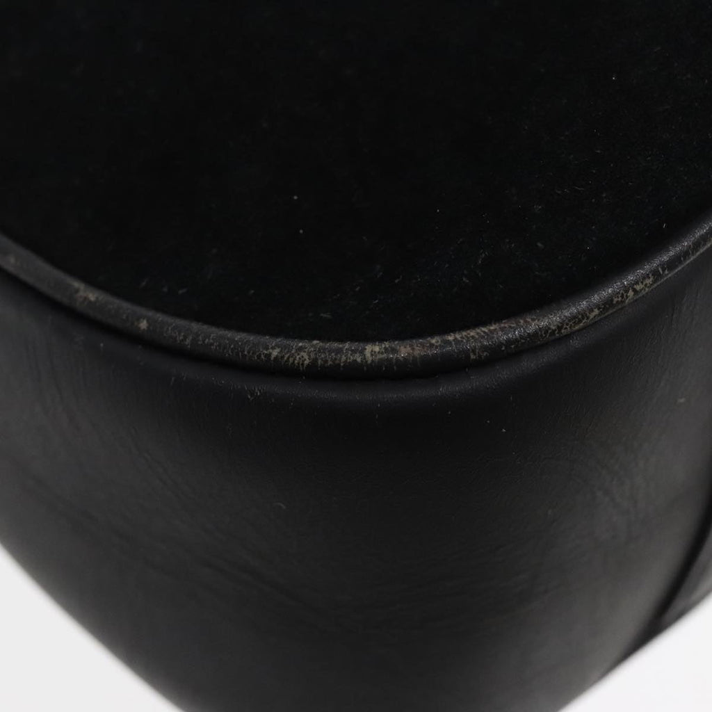 GUCCI Bamboo Shoulder Bag Suede Leather Black Gold 001 1781 1577 88534