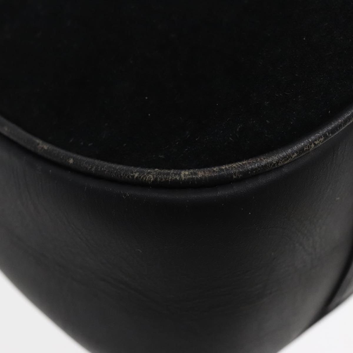 GUCCI Bamboo Shoulder Bag Suede Leather Black Gold 001 1781 1577 88534