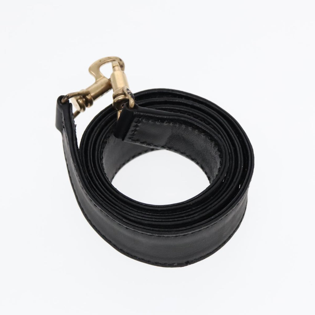 GUCCI Bamboo Shoulder Bag Suede Leather Black Gold 001 1781 1577 88534