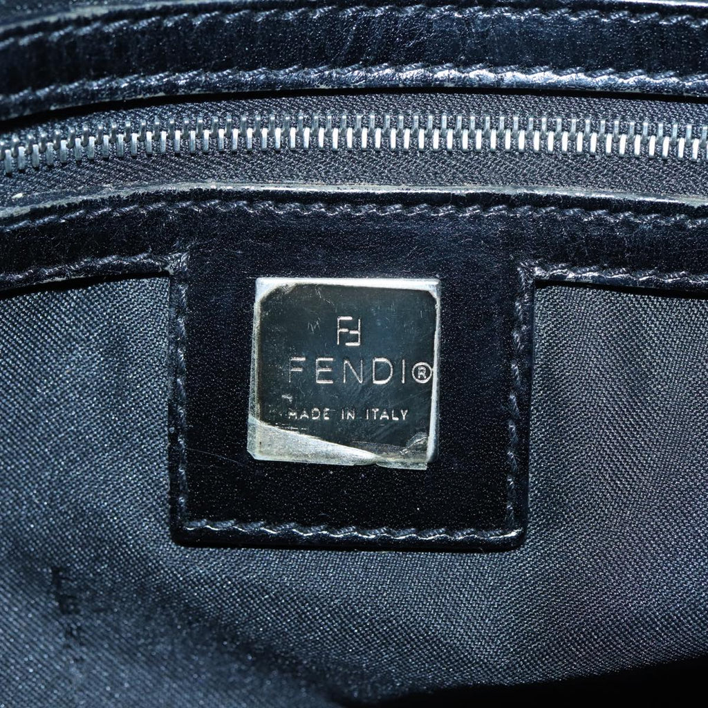 FENDI Zucca Canvas Tote Bag Silver Black 88546
