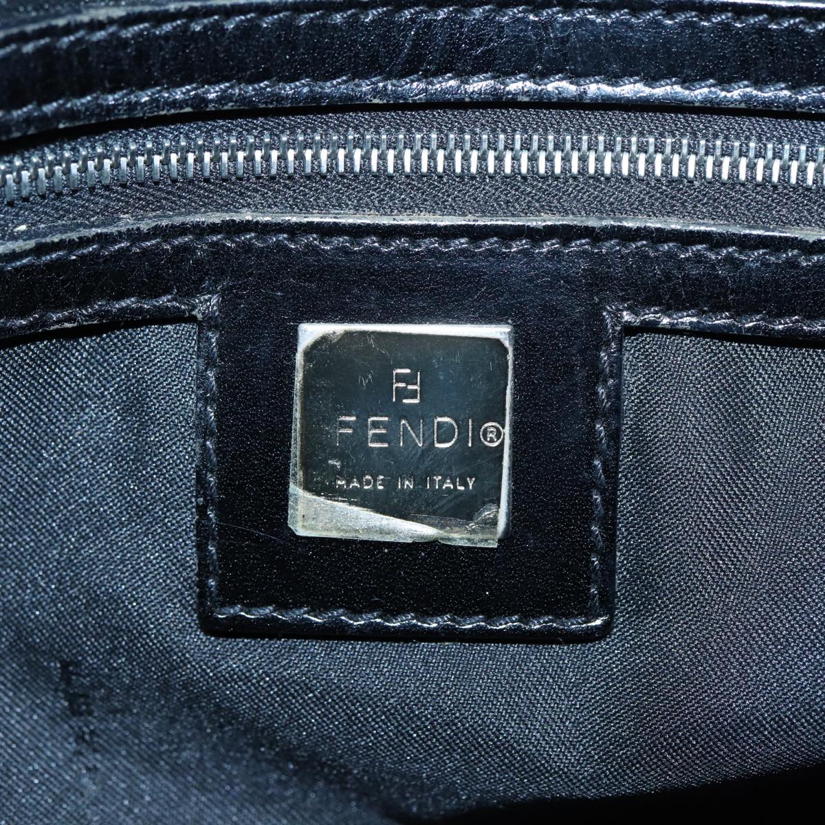 FENDI Zucca Canvas Tote Bag Silver Black 88546