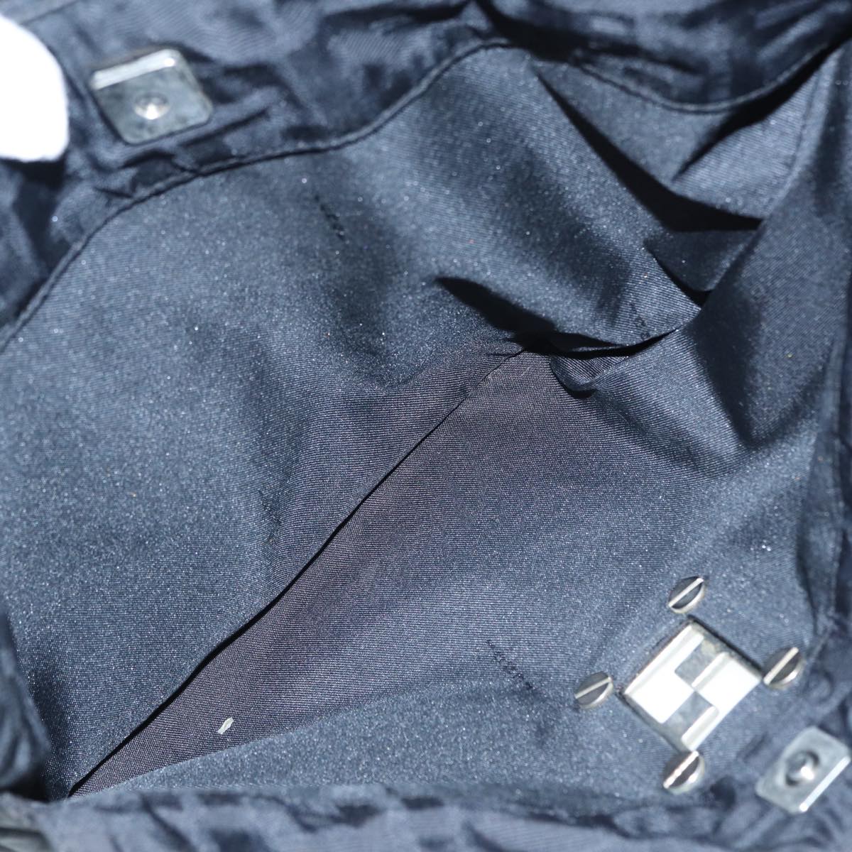 FENDI Zucca Canvas Tote Bag Silver Black 88546