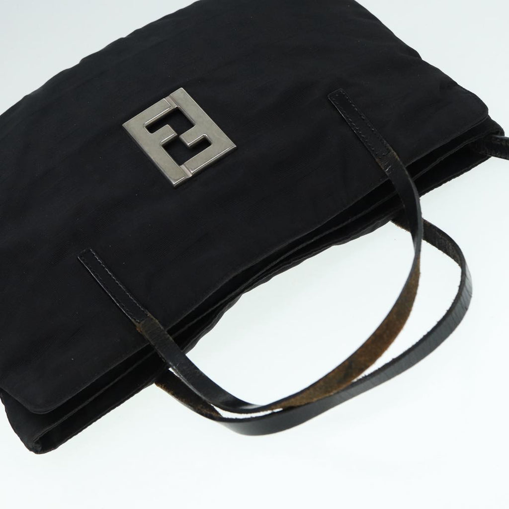 FENDI Zucca Canvas Tote Bag Silver Black 88546