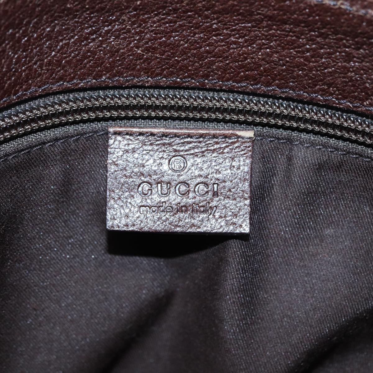 GUCCI GG Canvas Shoulder Bag Beige Silver 114273 88548