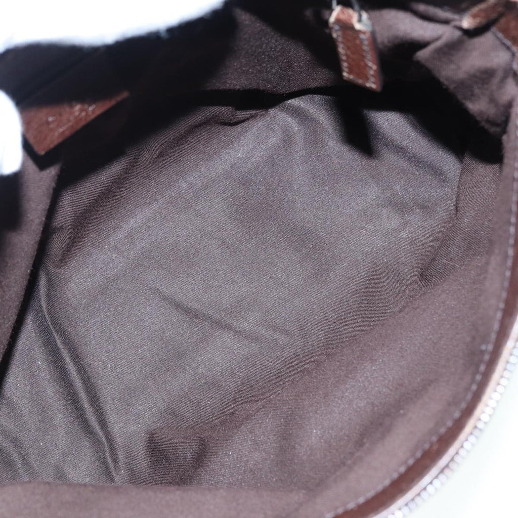 GUCCI GG Canvas Shoulder Bag Beige Silver 114273 88548