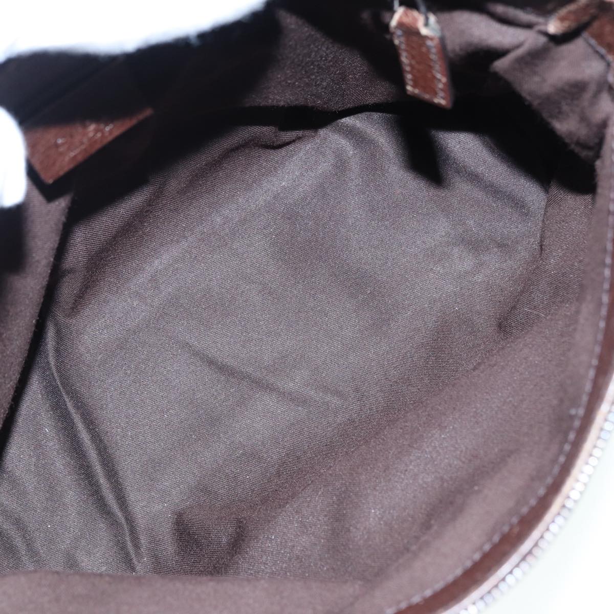GUCCI GG Canvas Shoulder Bag Beige Silver 114273 88548