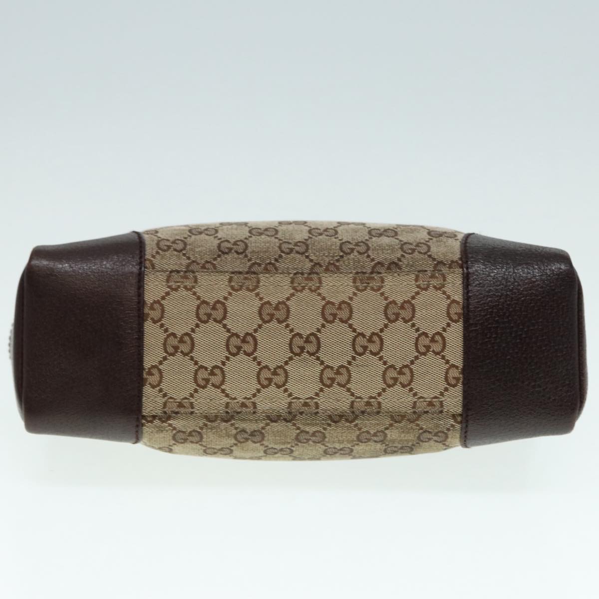 GUCCI GG Canvas Shoulder Bag Beige Silver 114273 88548