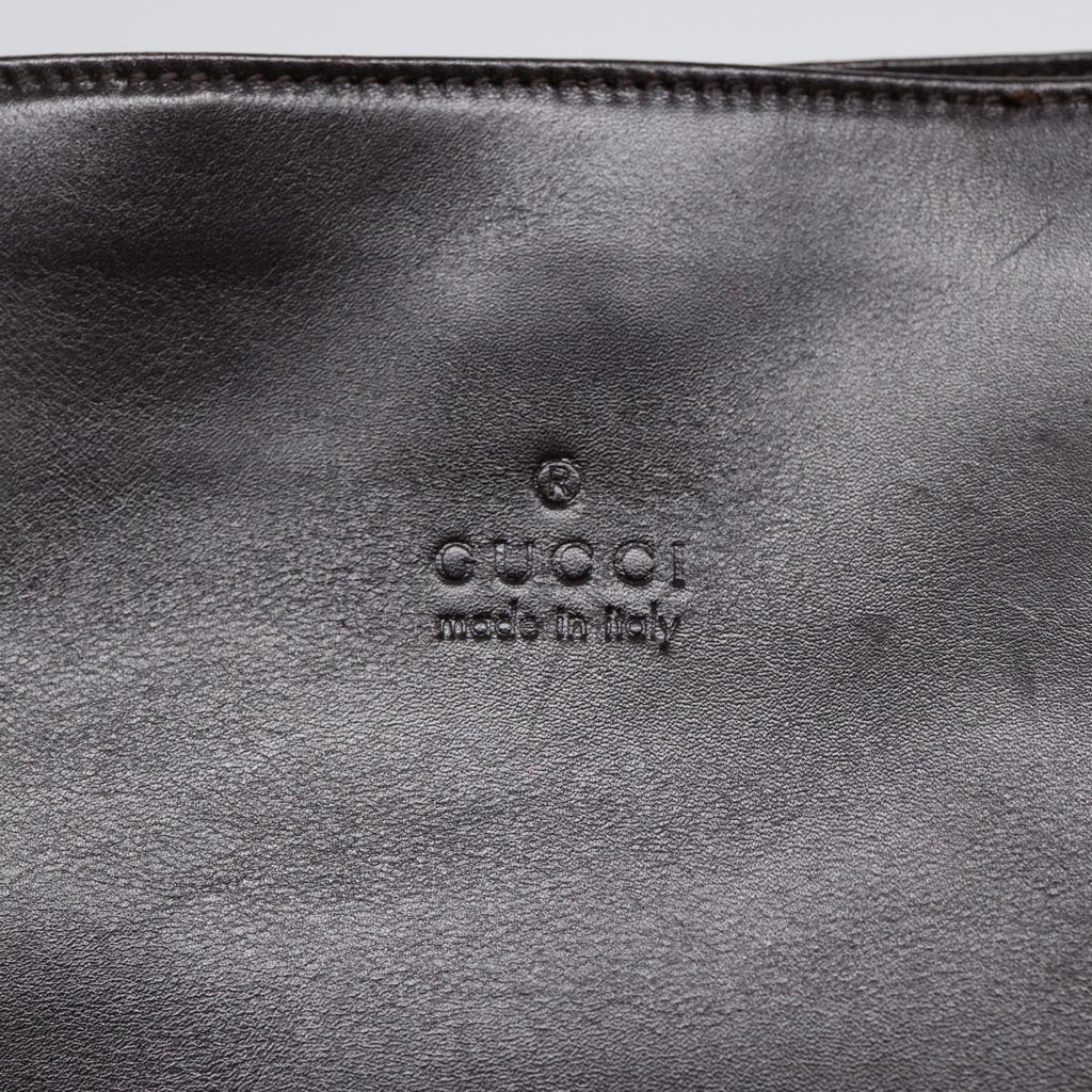 GUCCI Shoulder Bag Leather Black Silver 001 3167 88563