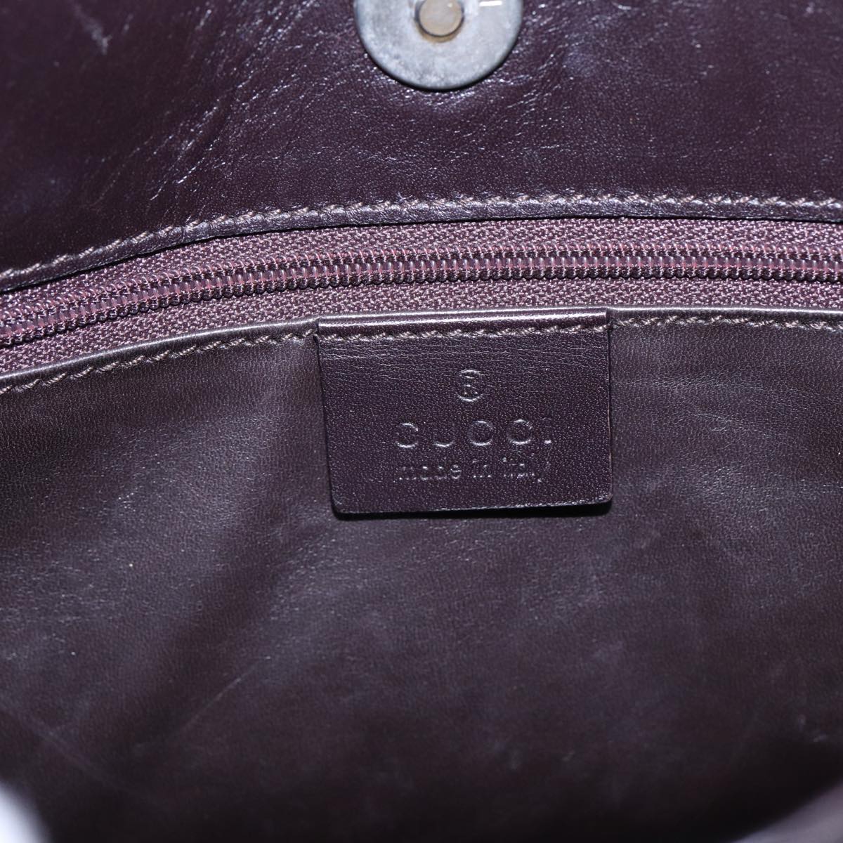 GUCCI Shoulder Bag Leather Black Silver 001 3167 88563