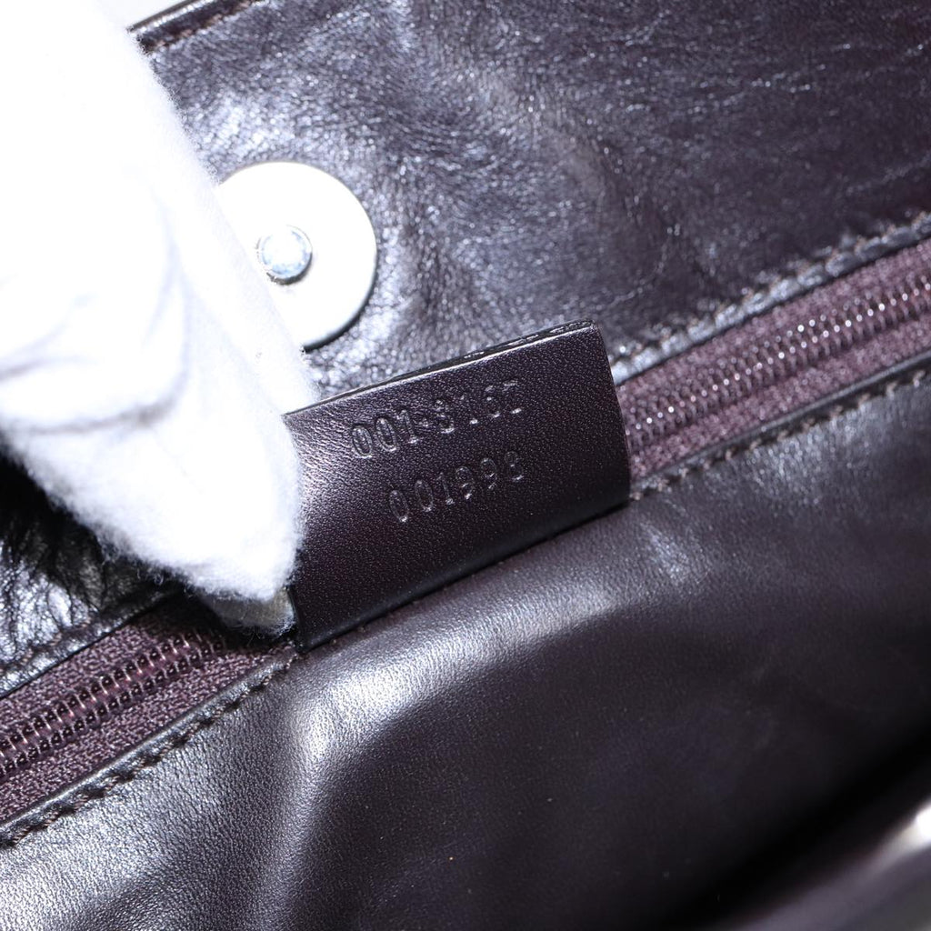 GUCCI Shoulder Bag Leather Black Silver 001 3167 88563
