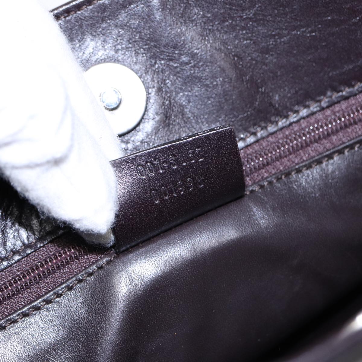 GUCCI Shoulder Bag Leather Black Silver 001 3167 88563