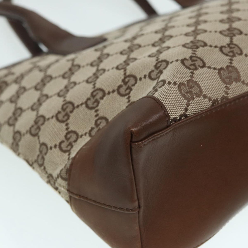 GUCCI GG Canvas Tote Bag Beige Gold 33890 88576