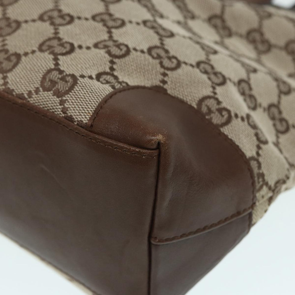 GUCCI GG Canvas Tote Bag Beige Gold 33890 88576