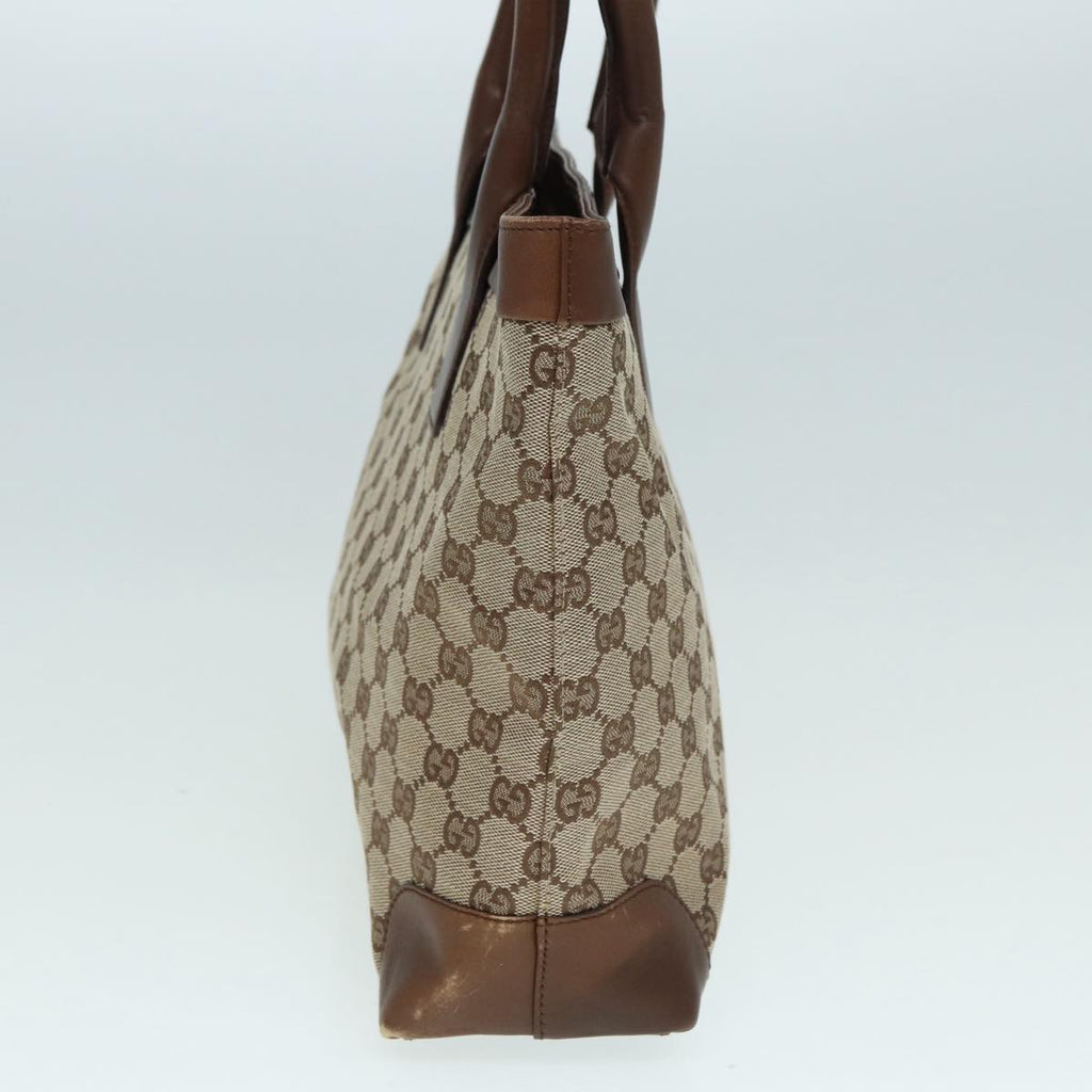 GUCCI GG Canvas Tote Bag Beige Gold 33890 88576