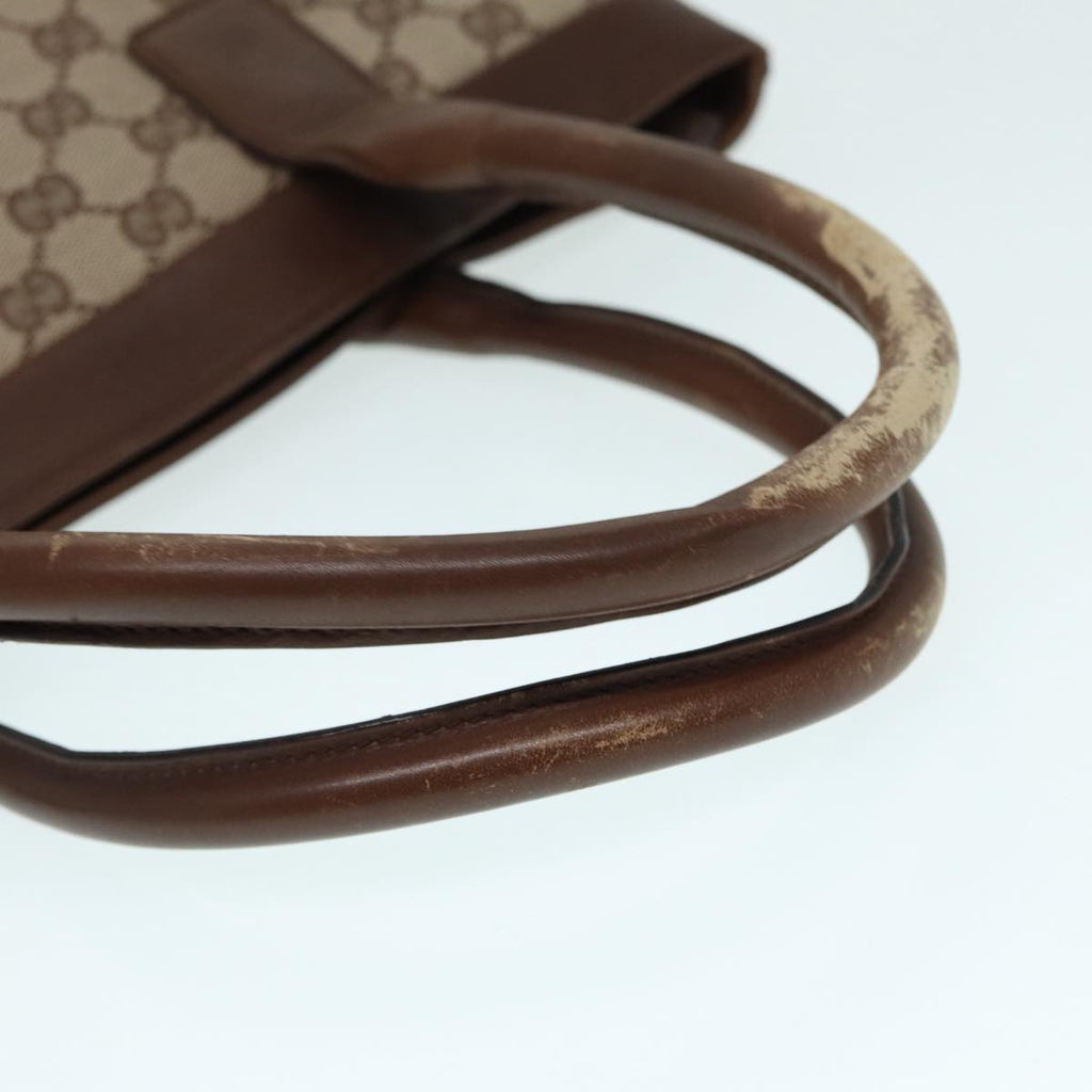 GUCCI GG Canvas Tote Bag Beige Gold 33890 88576