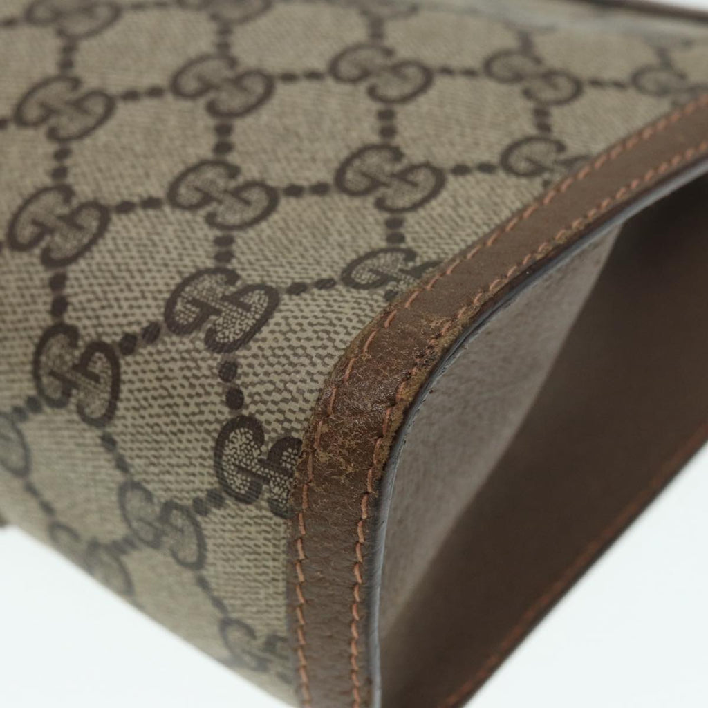 GUCCI GG Supreme Web Sherry Line Clutch Bag PVC Beige Red 89 01 032 88590