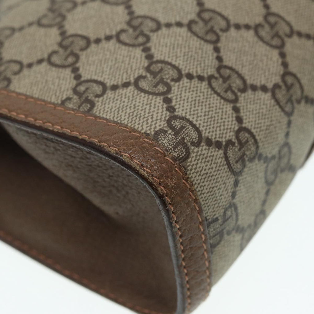 GUCCI GG Supreme Web Sherry Line Clutch Bag PVC Beige Red 89 01 032 88590