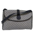 GUCCI Micro GG Supreme Shoulder Bag PVC Navy Gold 88596