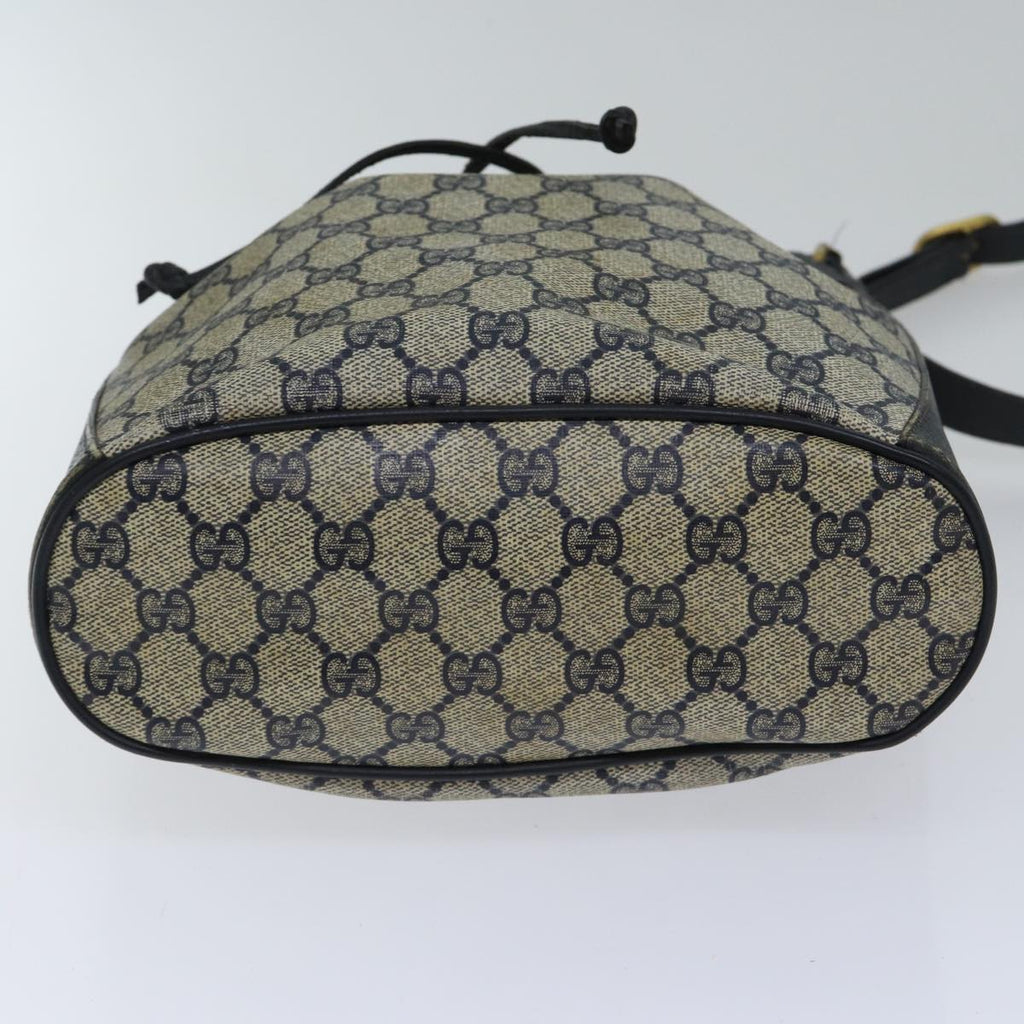 GUCCI GG Supreme Sherry Line Shoulder Bag PVC Navy Gold Red 14 02 034 88611