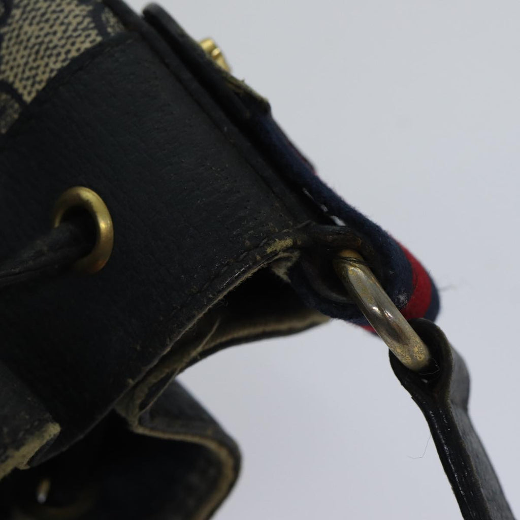 GUCCI GG Supreme Sherry Line Shoulder Bag PVC Navy Gold Red 14 02 034 88611