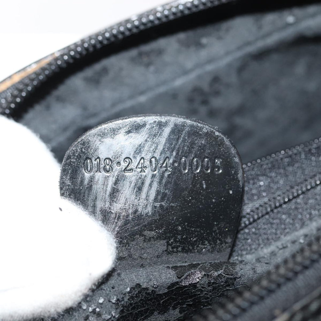 GUCCI Clutch Bag Patent leather Black Silver 88615