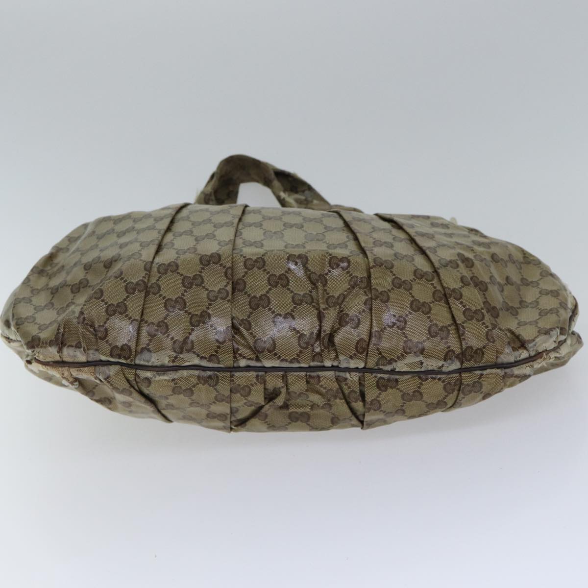 GUCCI GG Crystal Hand Bag 2way Beige Gold 197016 88624