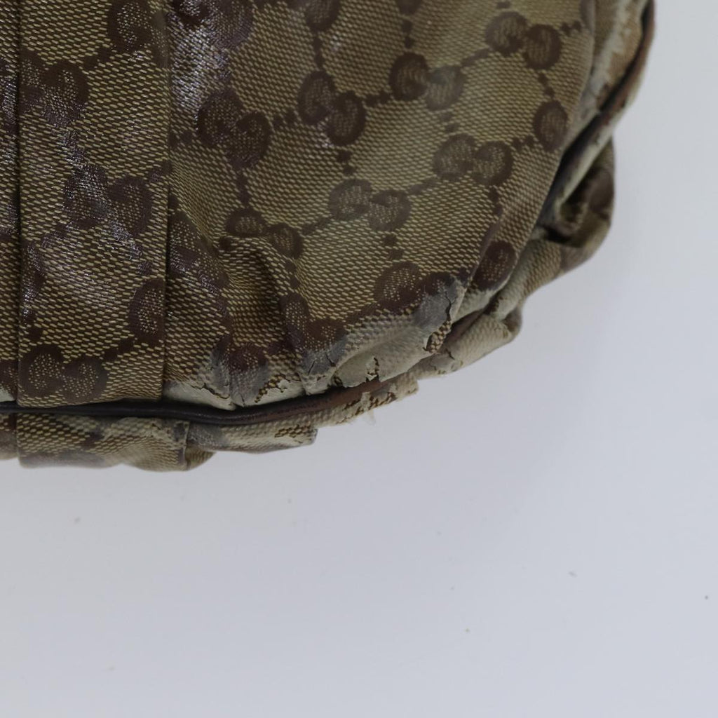 GUCCI GG Crystal Hand Bag 2way Beige Gold 197016 88624