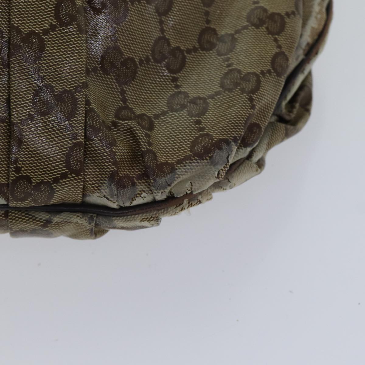 GUCCI GG Crystal Hand Bag 2way Beige Gold 197016 88624