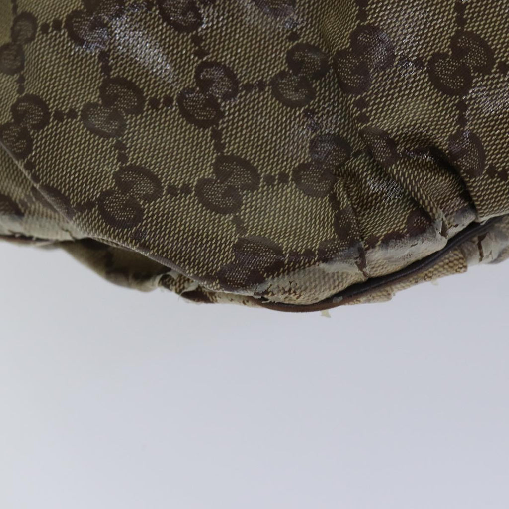 GUCCI GG Crystal Hand Bag 2way Beige Gold 197016 88624