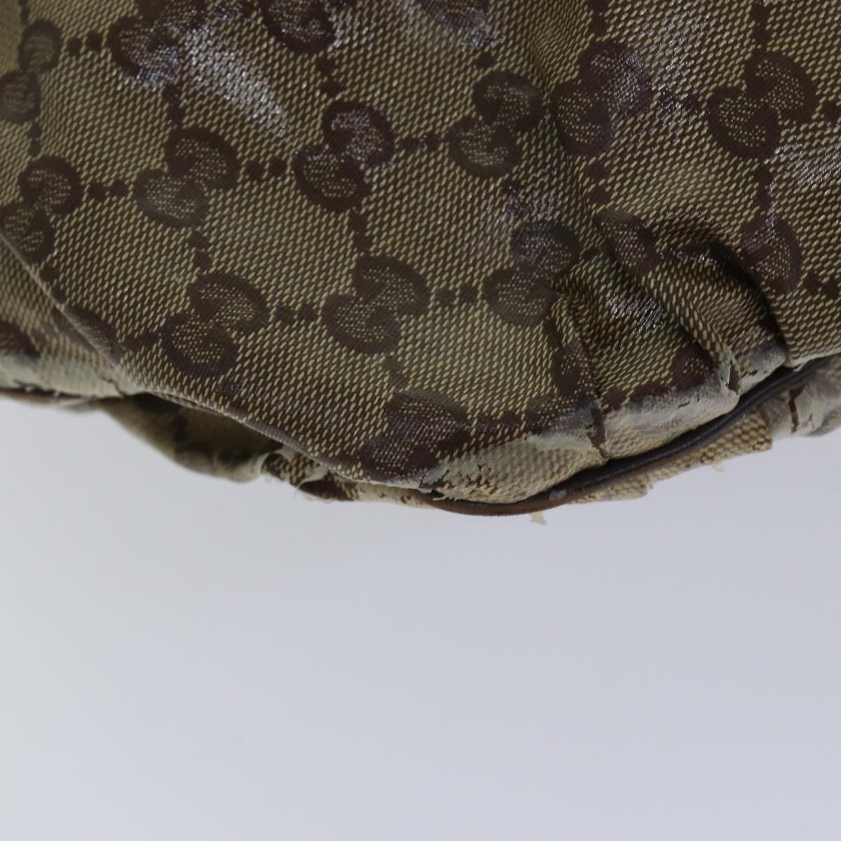 GUCCI GG Crystal Hand Bag 2way Beige Gold 197016 88624