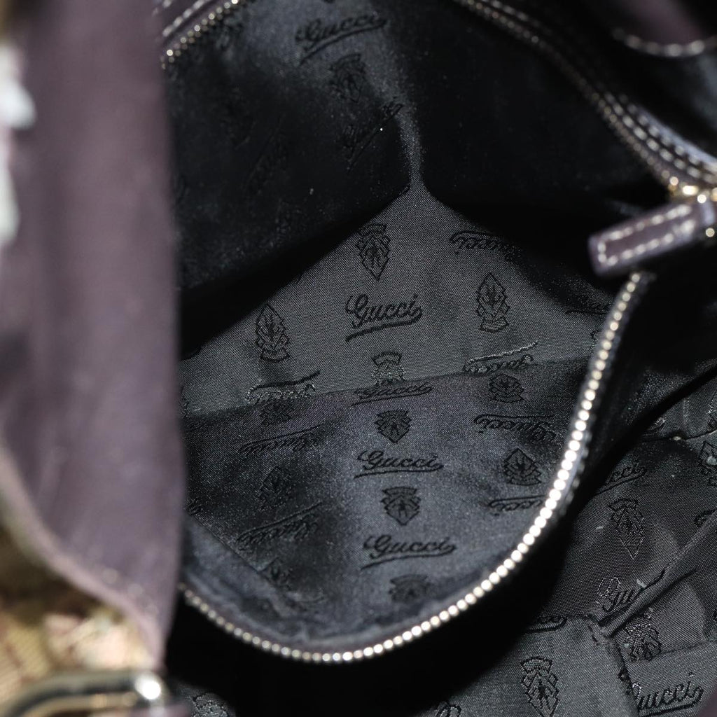 GUCCI GG Crystal Hand Bag 2way Beige Gold 197016 88624