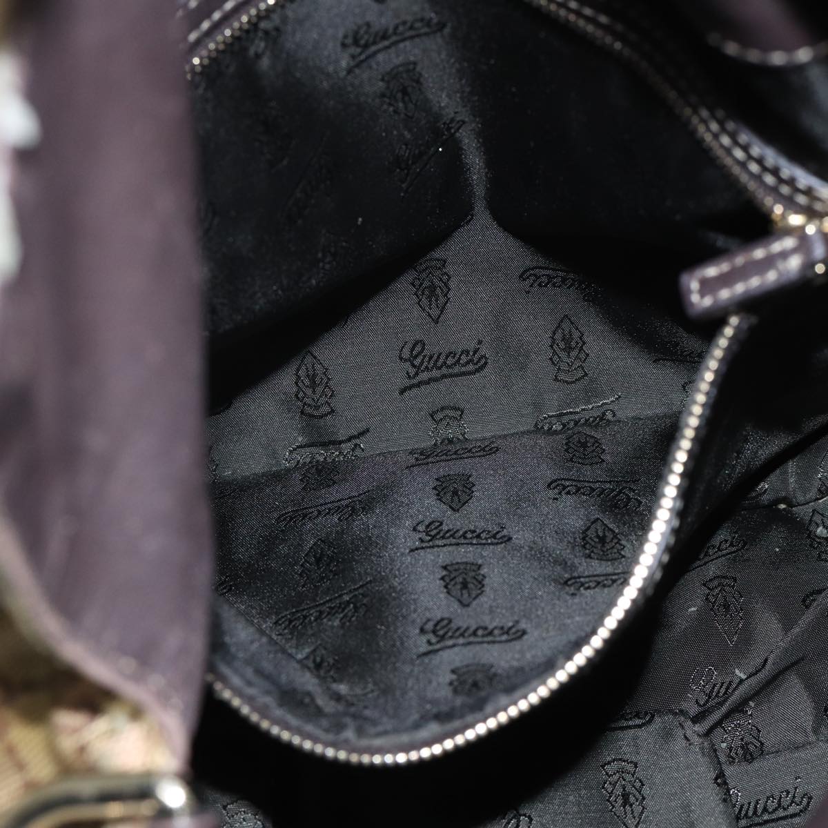 GUCCI GG Crystal Hand Bag 2way Beige Gold 197016 88624