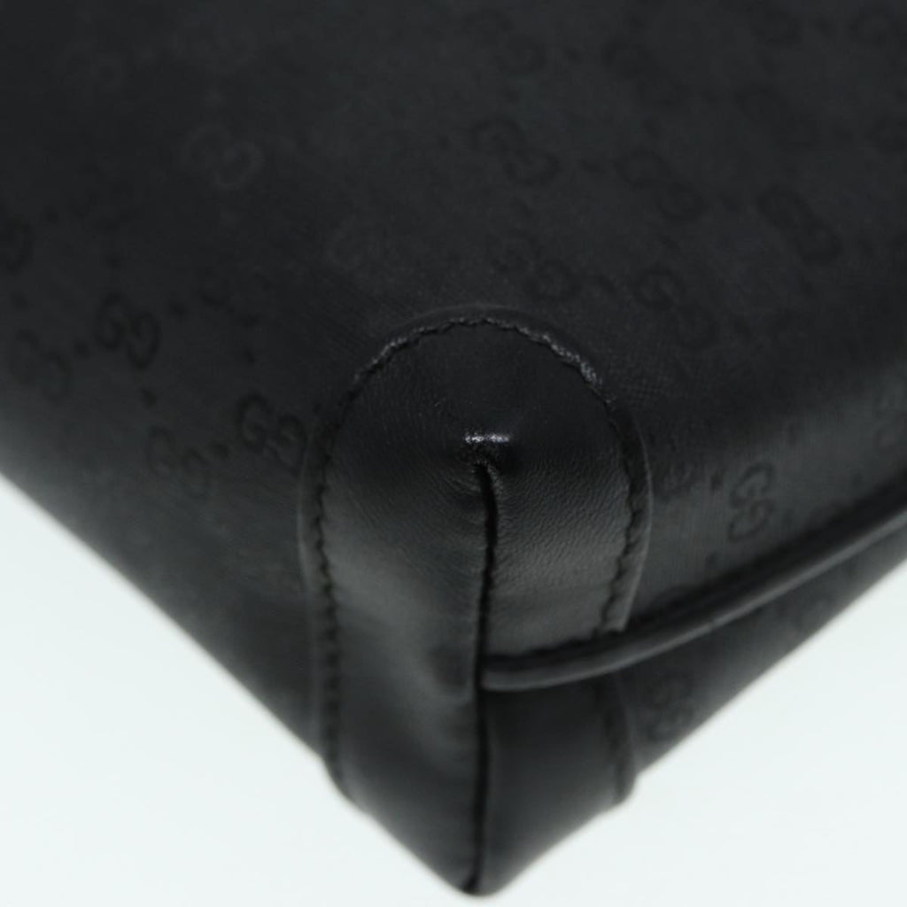 GUCCI Micro GG Canvas Shoulder Bag Black Gold 007 115 0093 88645