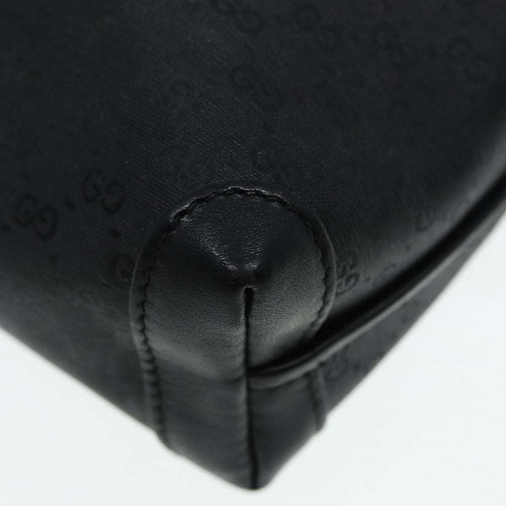 GUCCI Micro GG Canvas Shoulder Bag Black Gold 007 115 0093 88645