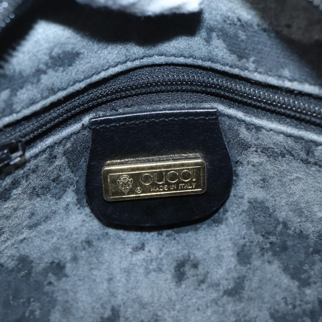 GUCCI Micro GG Canvas Shoulder Bag Black Gold 007 115 0093 88645