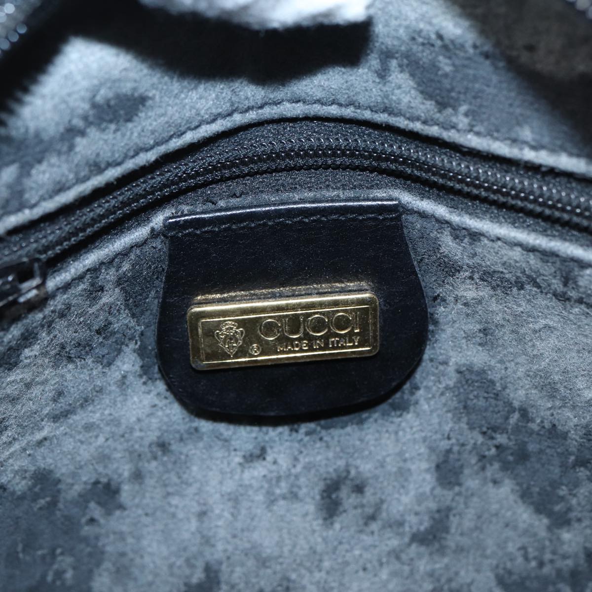 GUCCI Micro GG Canvas Shoulder Bag Black Gold 007 115 0093 88645