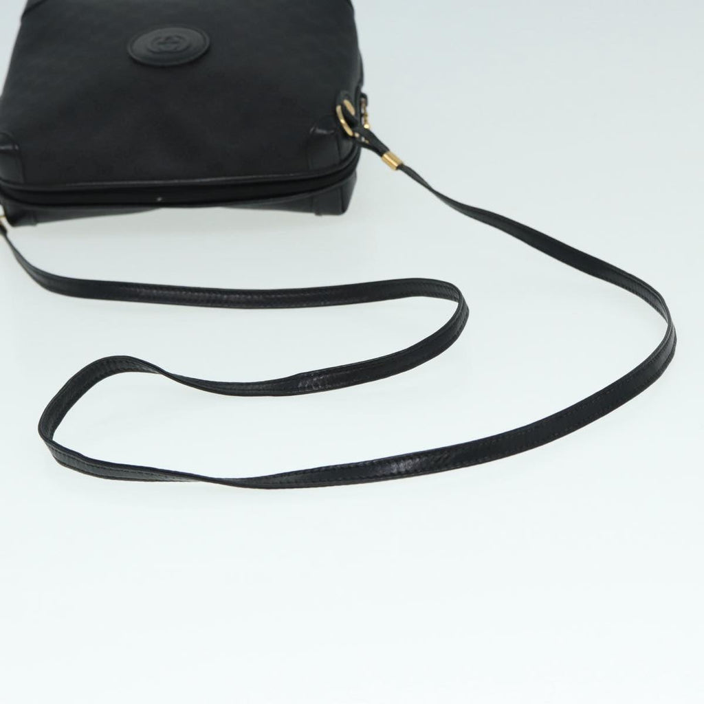 GUCCI Micro GG Canvas Shoulder Bag Black Gold 007 115 0093 88645