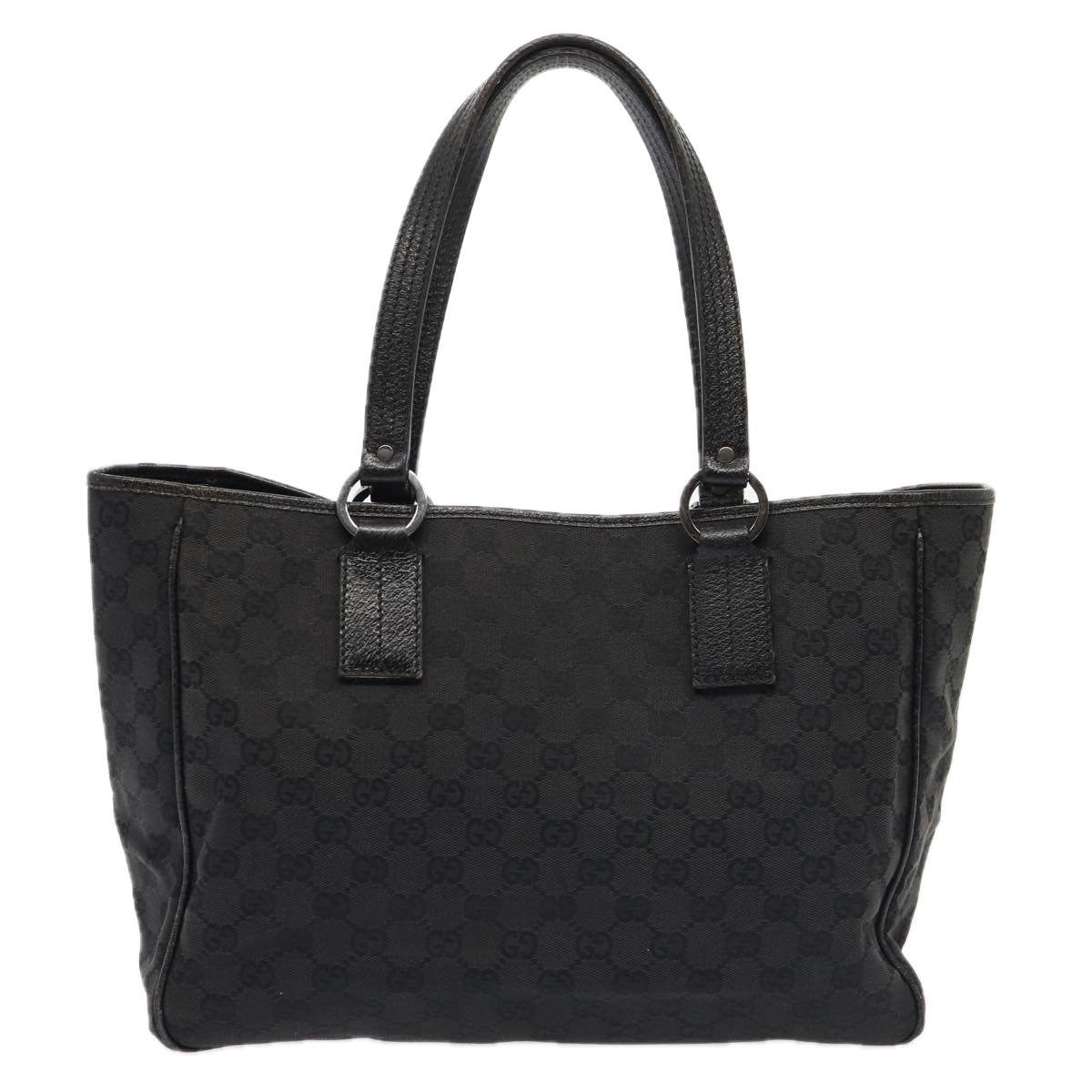 GUCCI GG Canvas Tote Bag Black 113017 88660