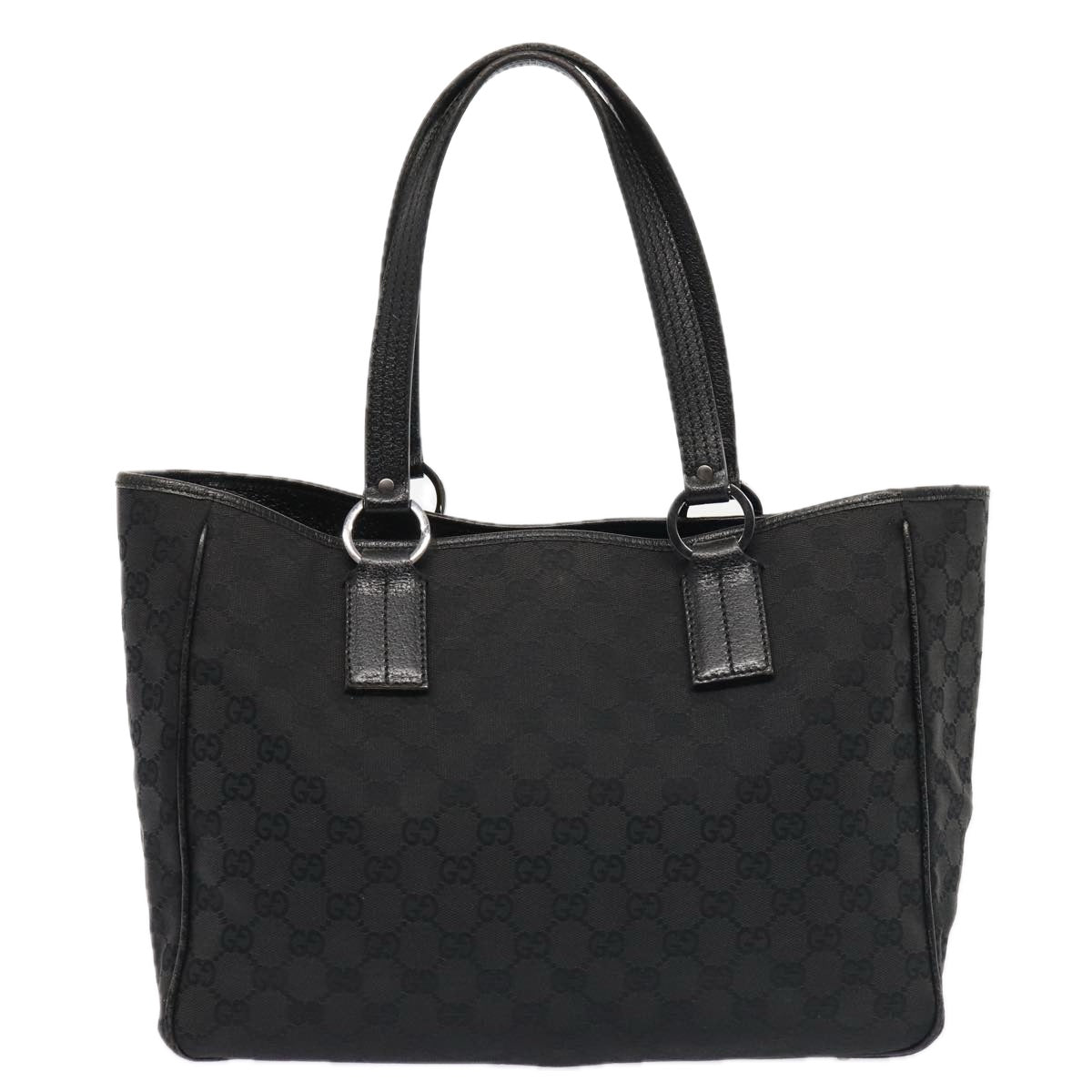 GUCCI GG Canvas Tote Bag Black 113017 88660