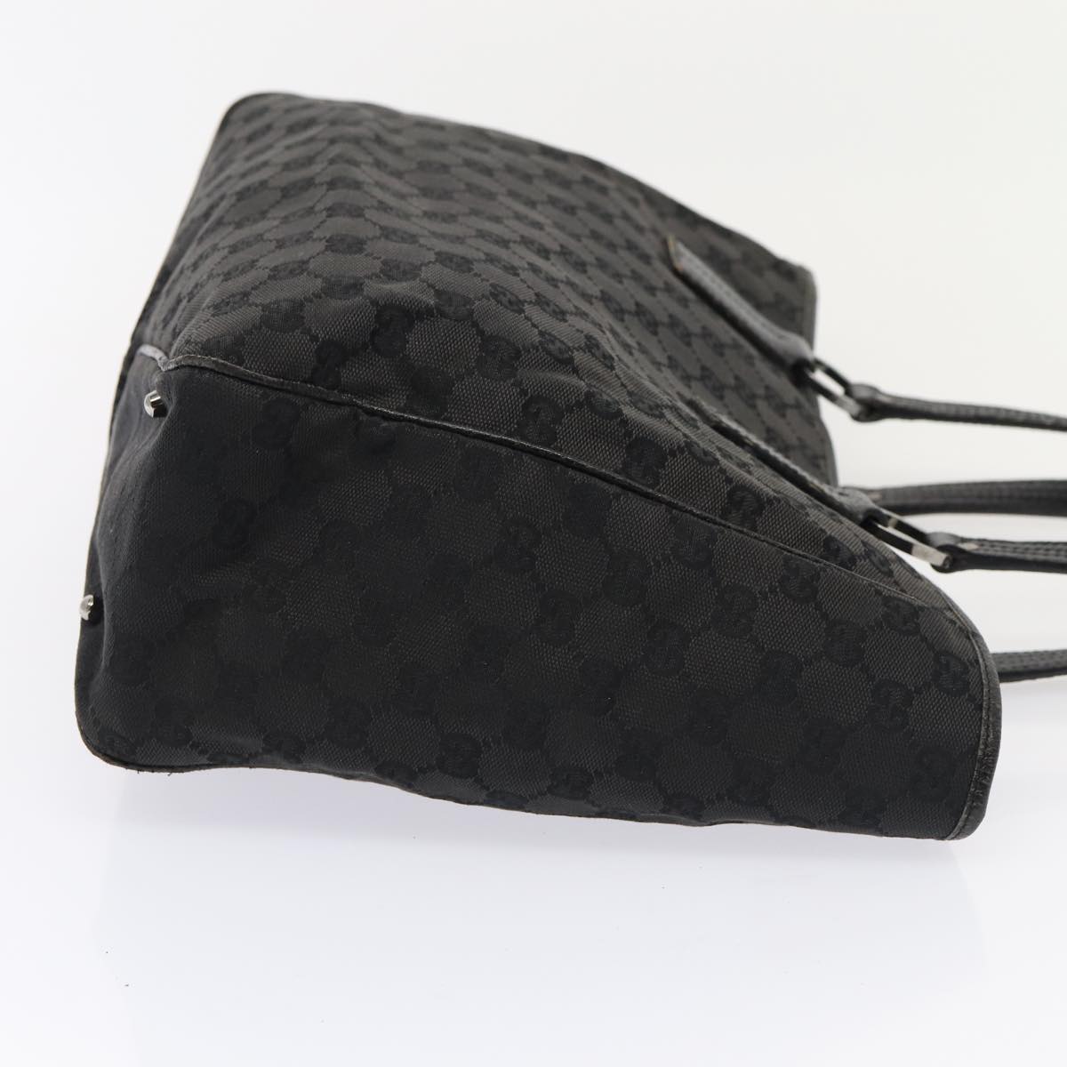 GUCCI GG Canvas Tote Bag Black 113017 88660